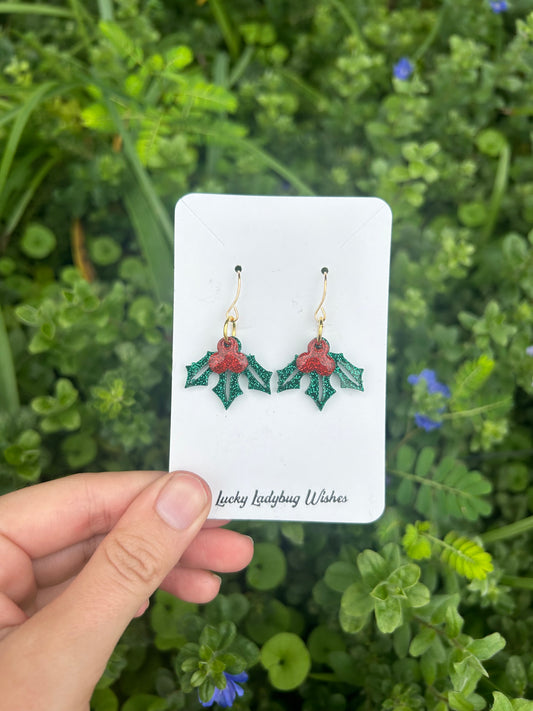 Mistletoe earrings