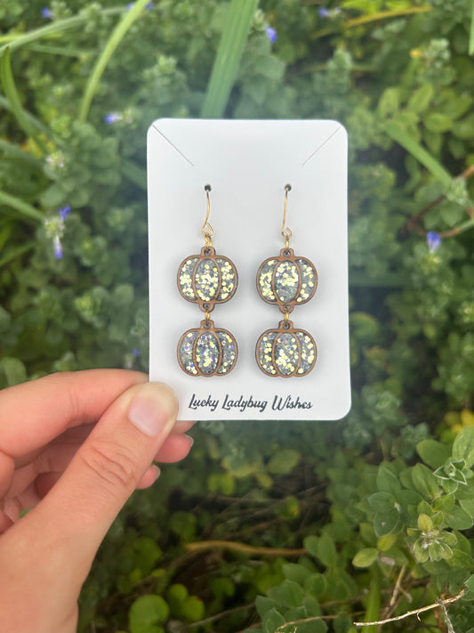 2 tier Pumpkin earrings