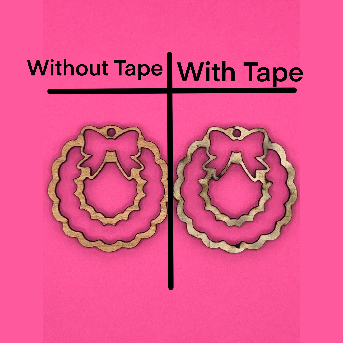 Blank wreath wooden bezel