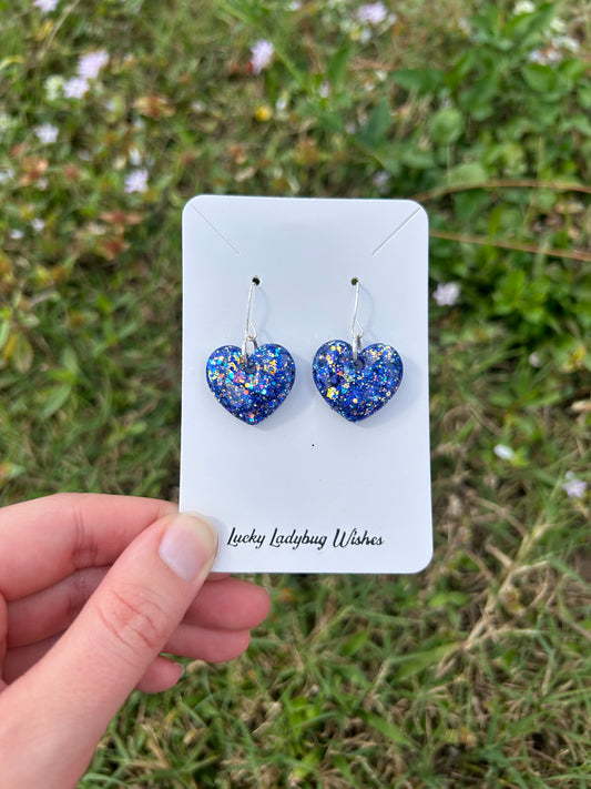 Small Blue jay earrings