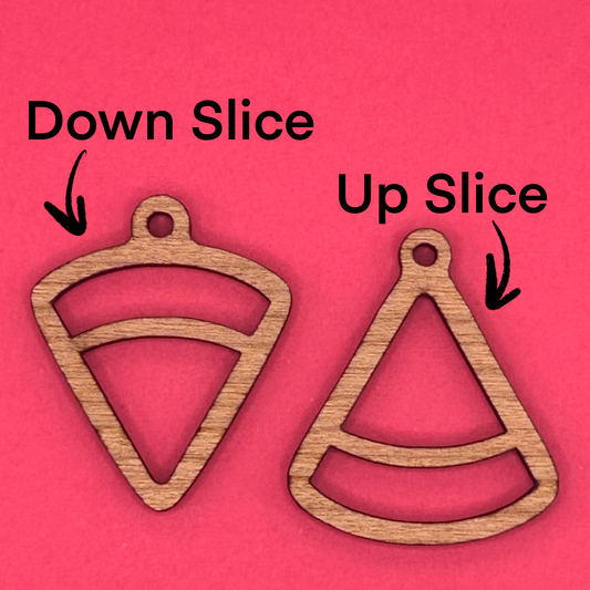 Blank Watermelon Triangle wooden bezel