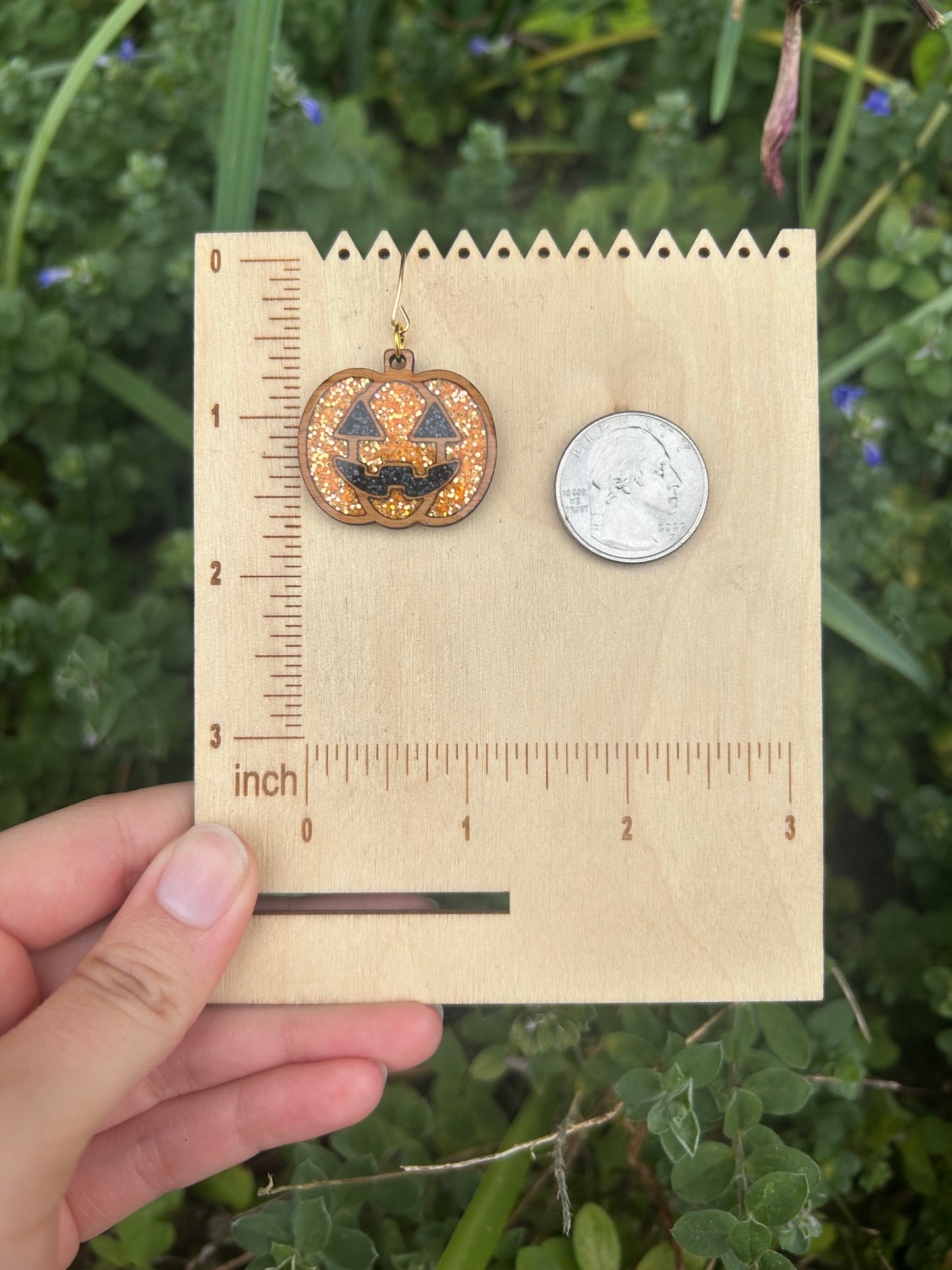 Jack-O- Lantern Pumpkin earrings