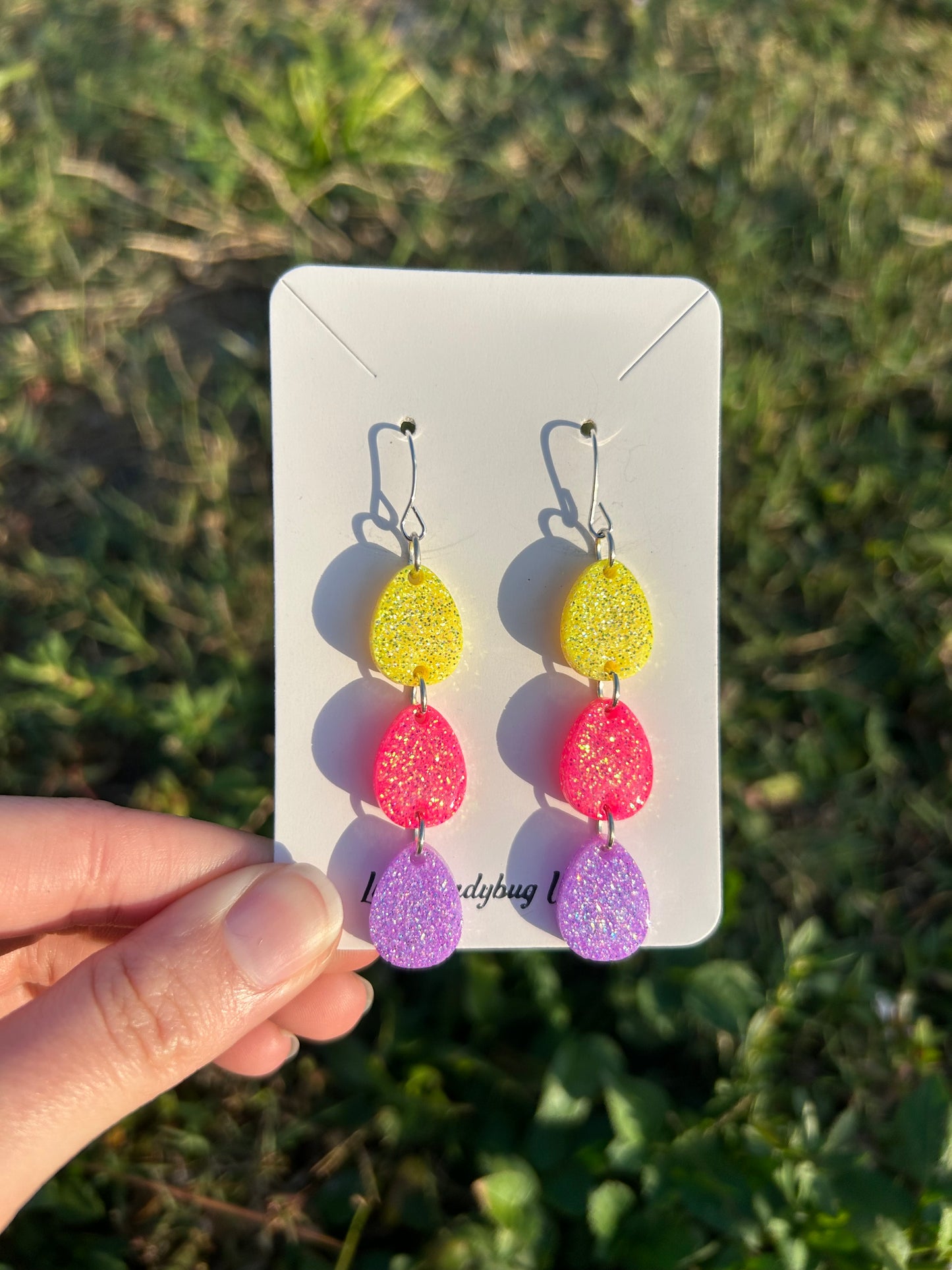 3-tier eggs earrings