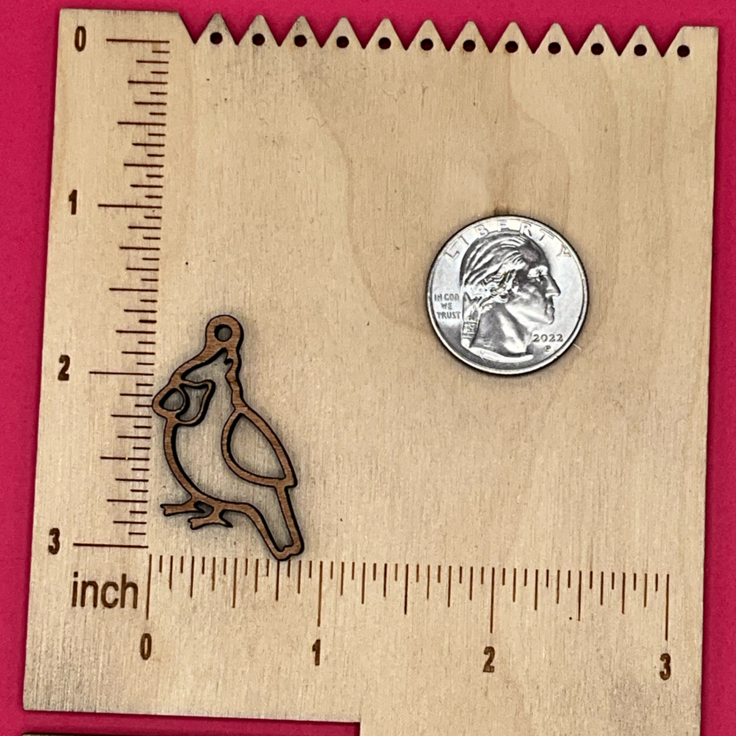 Blank Cardinal Bird wooden bezels