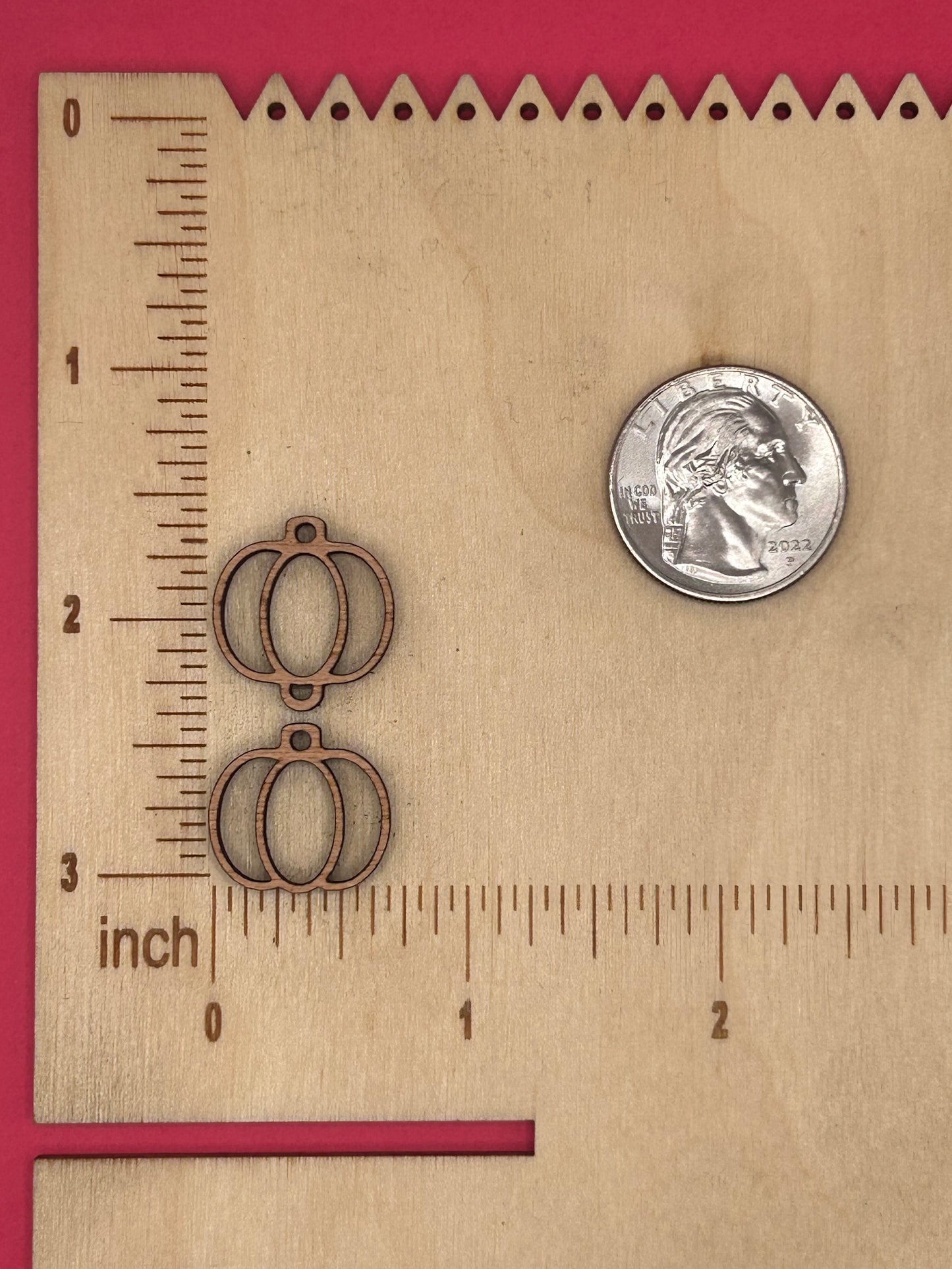 Blank 2 Piece Pumpkin wooden bezels