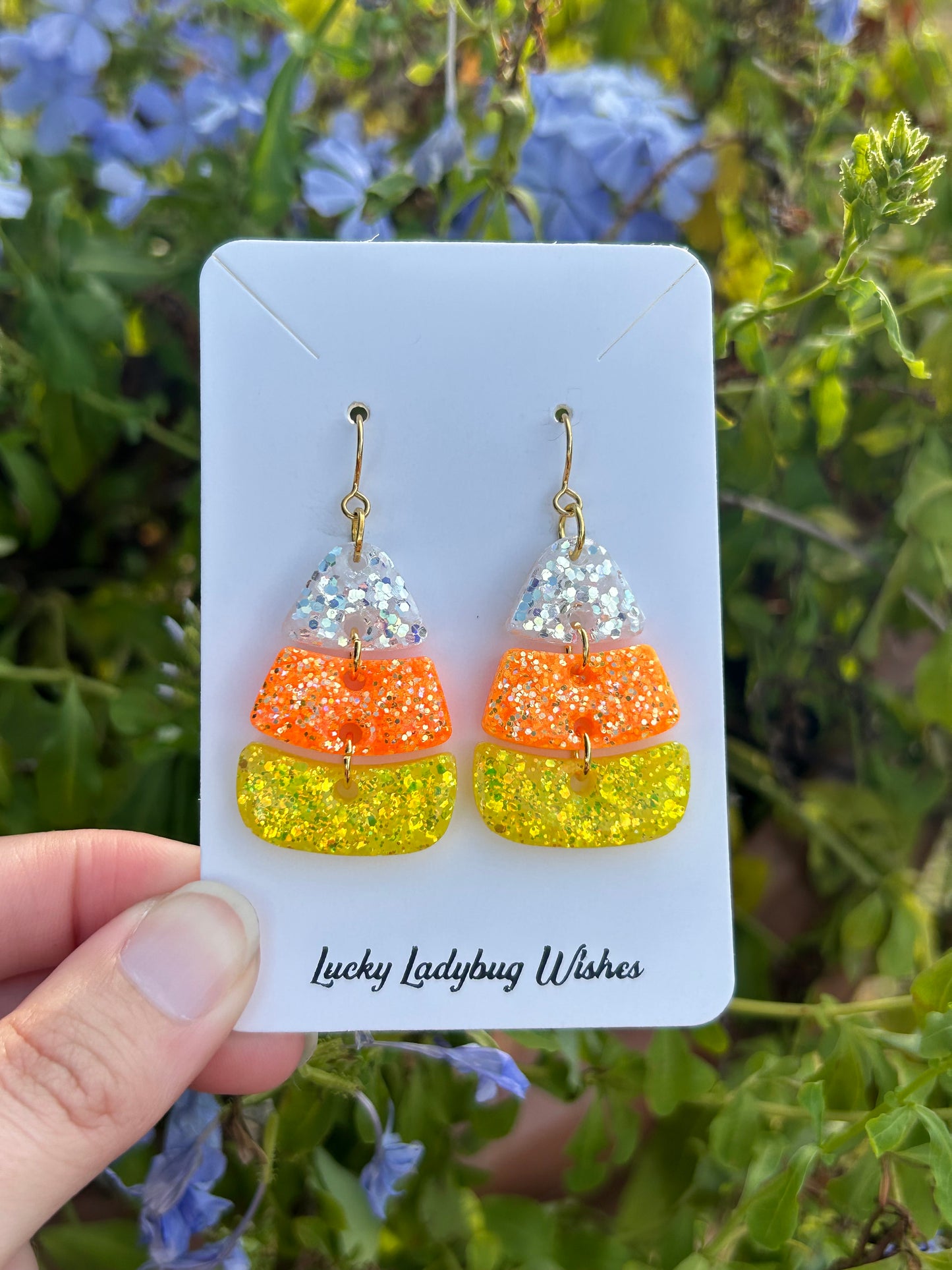 Tiered Candy Corn earrings