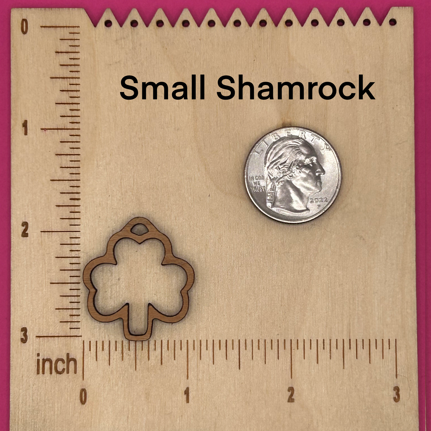 Blank shamrock wooden bezels