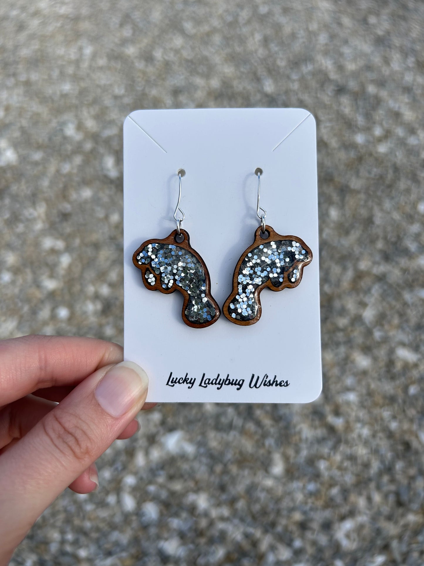 Manatee earrings