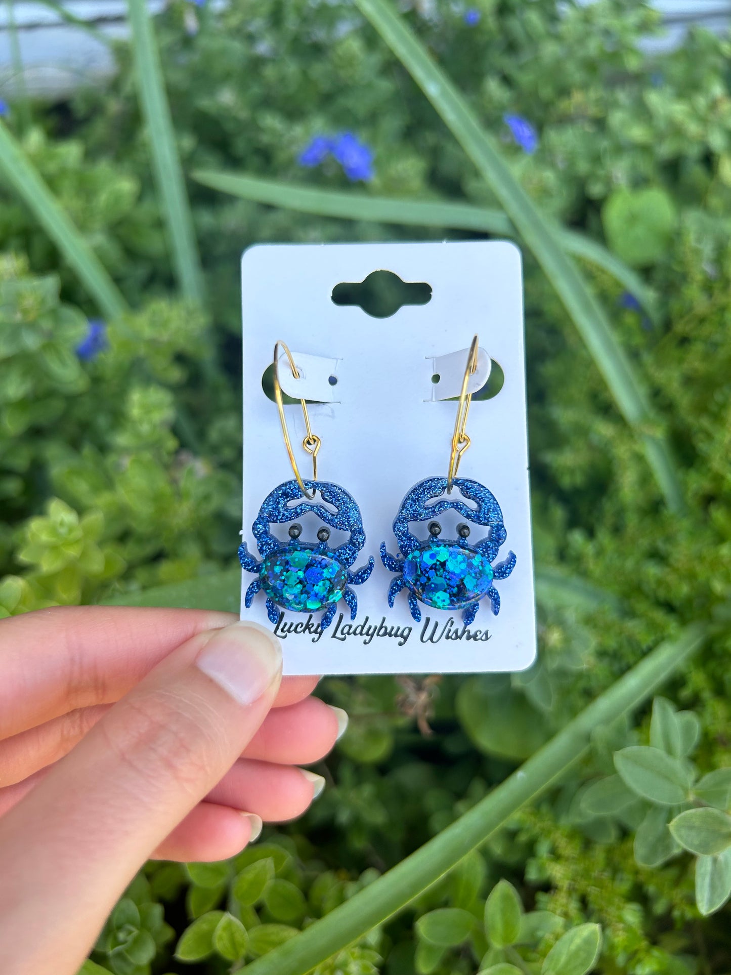 Small crab earrings