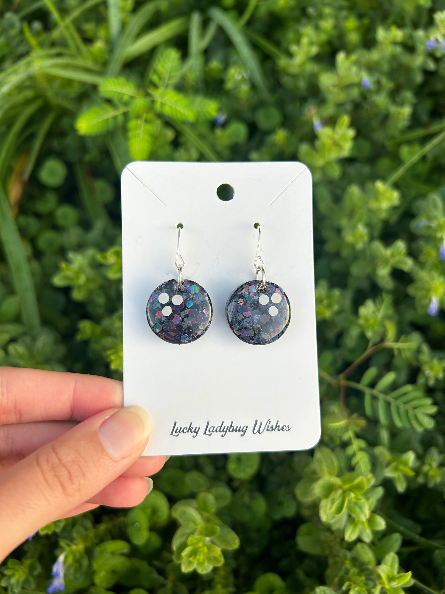 Bowling ball earrings