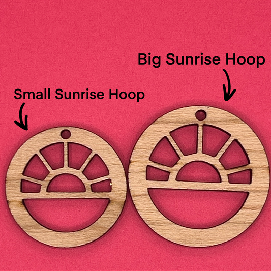 Blank Sunrise Hoop wooden bezels