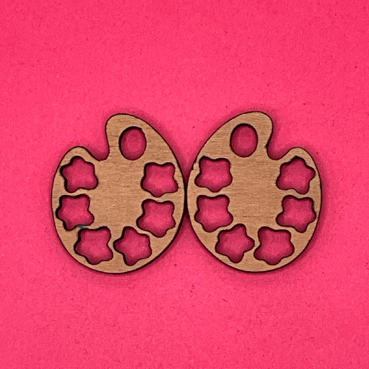Blank Paint Palette wooden bezels