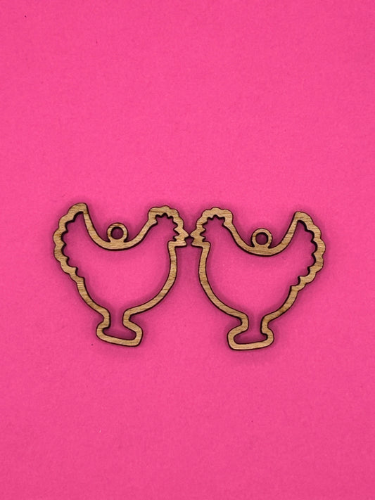 Blank chicken wooden bezel