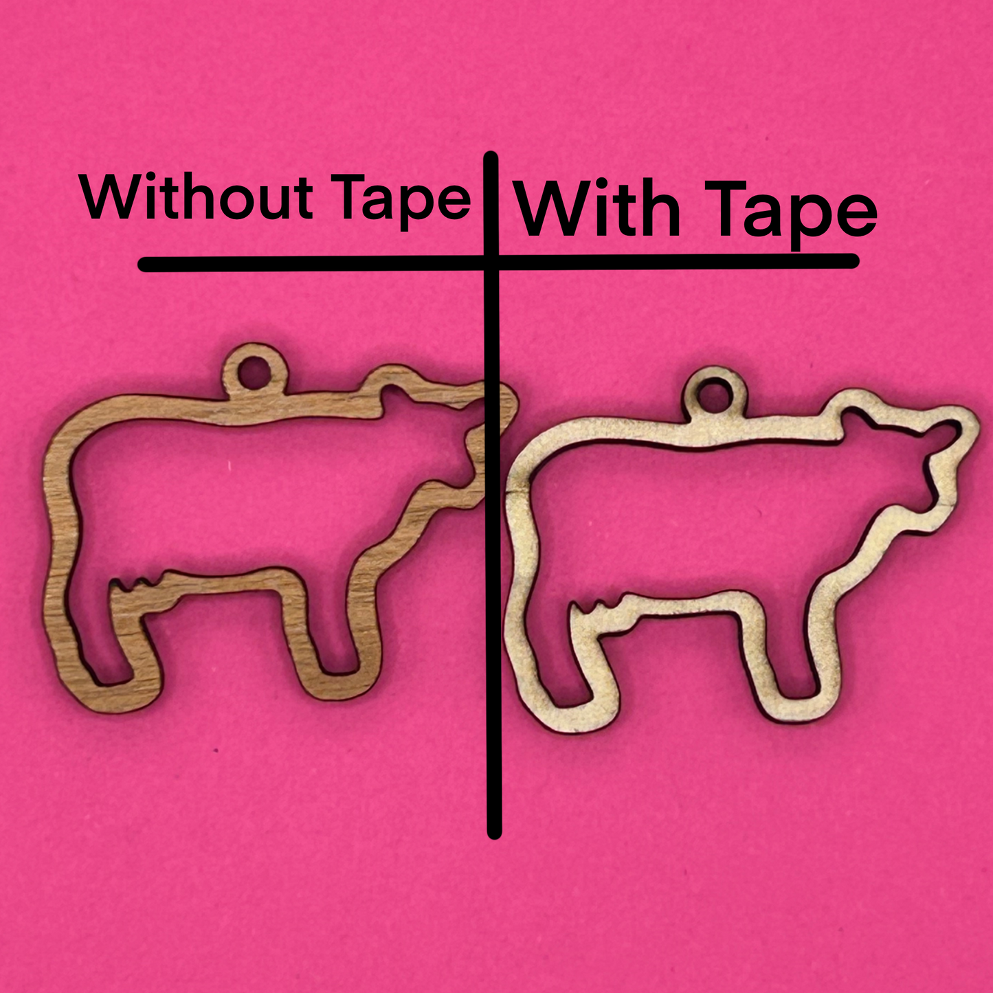 Blank cow wooden bezel