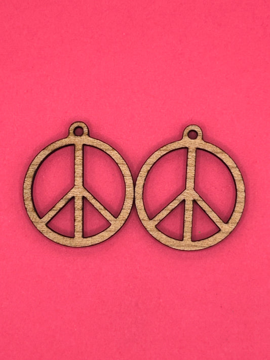Blank Peace Sign wooden bezel