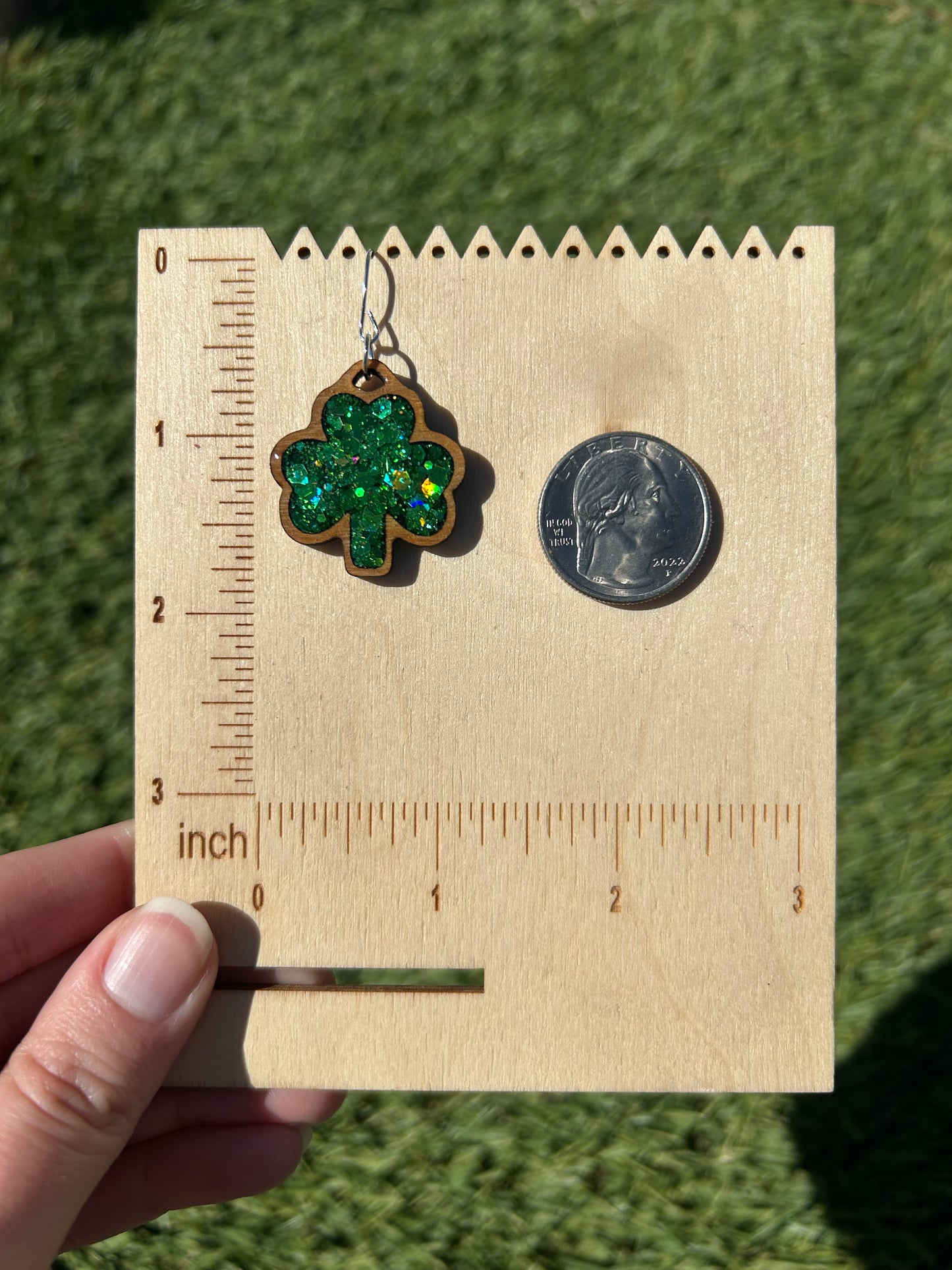 Shamrock Wooden earrings
