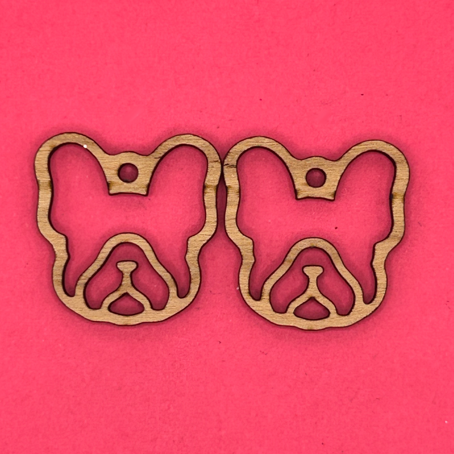 Blank French Bulldog wooden bezels