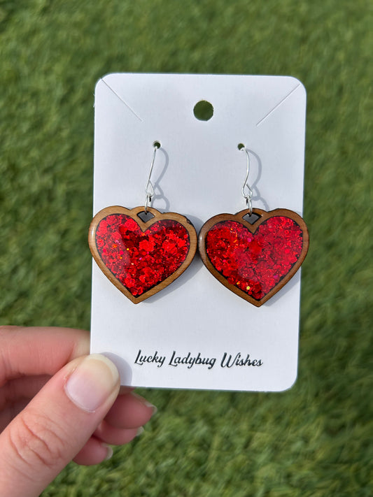 Plain heart earrings