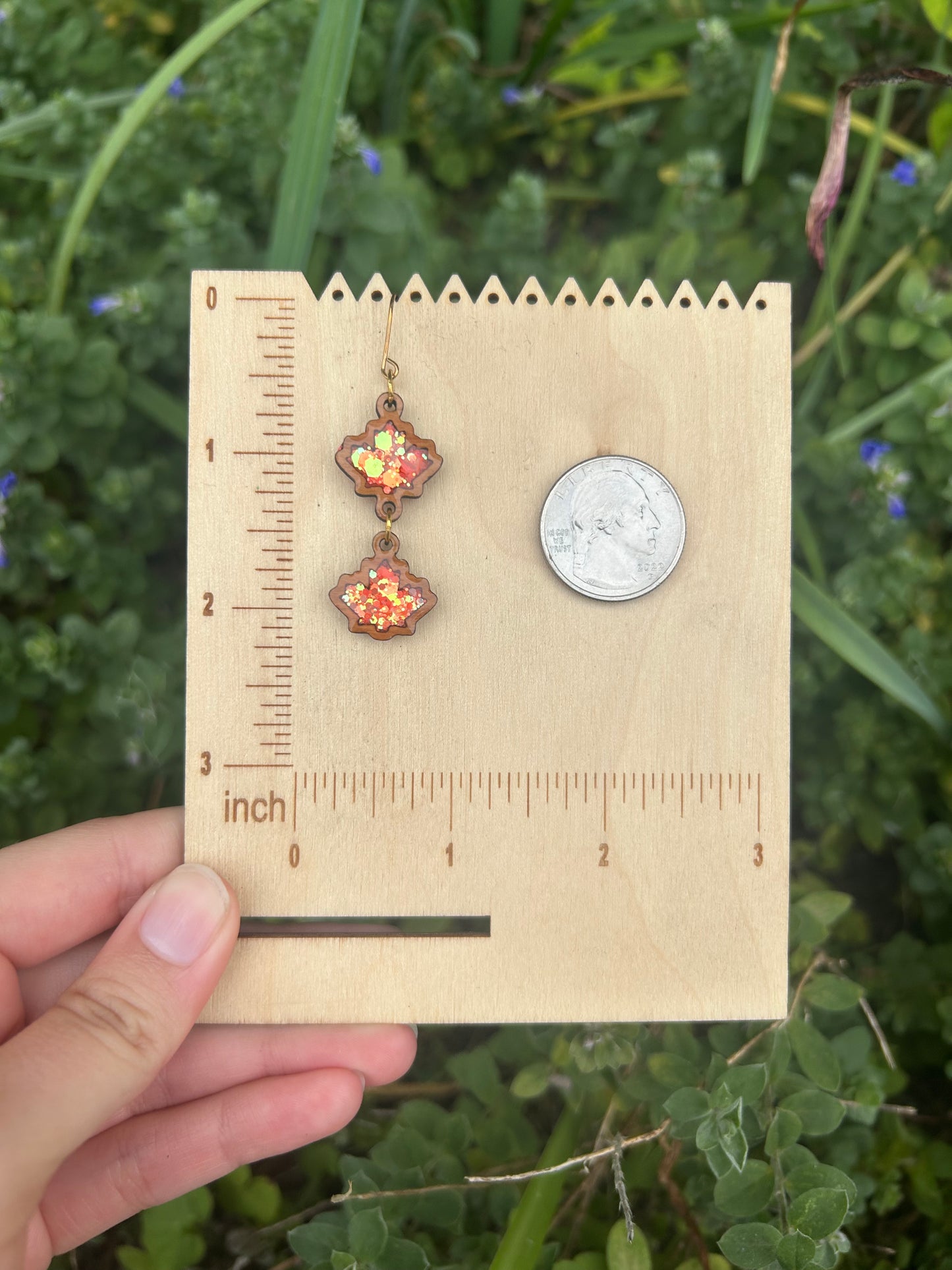 2 tier Fall Leaves earrings