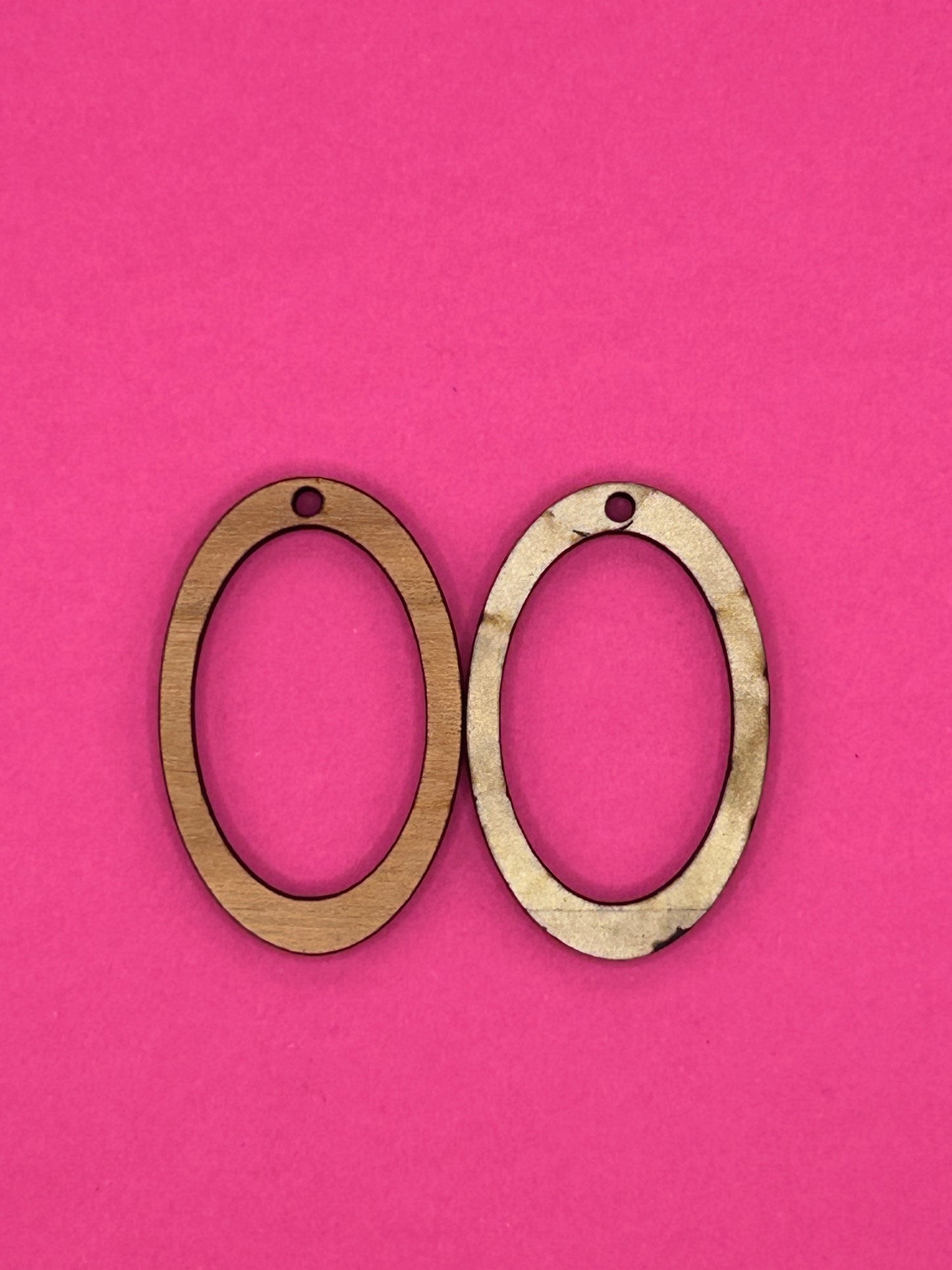 Blank oval wooden bezels