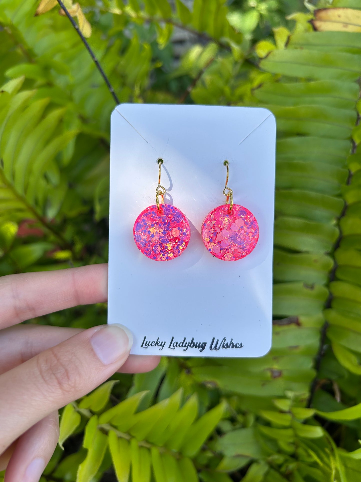 Small Peony earrings
