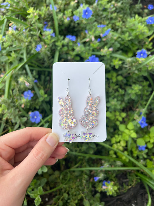 Bunny tail earrings