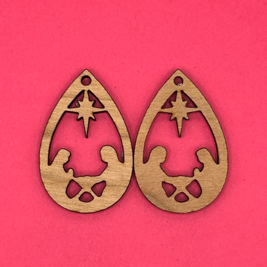 Blank Nativity Scene wooden bezel