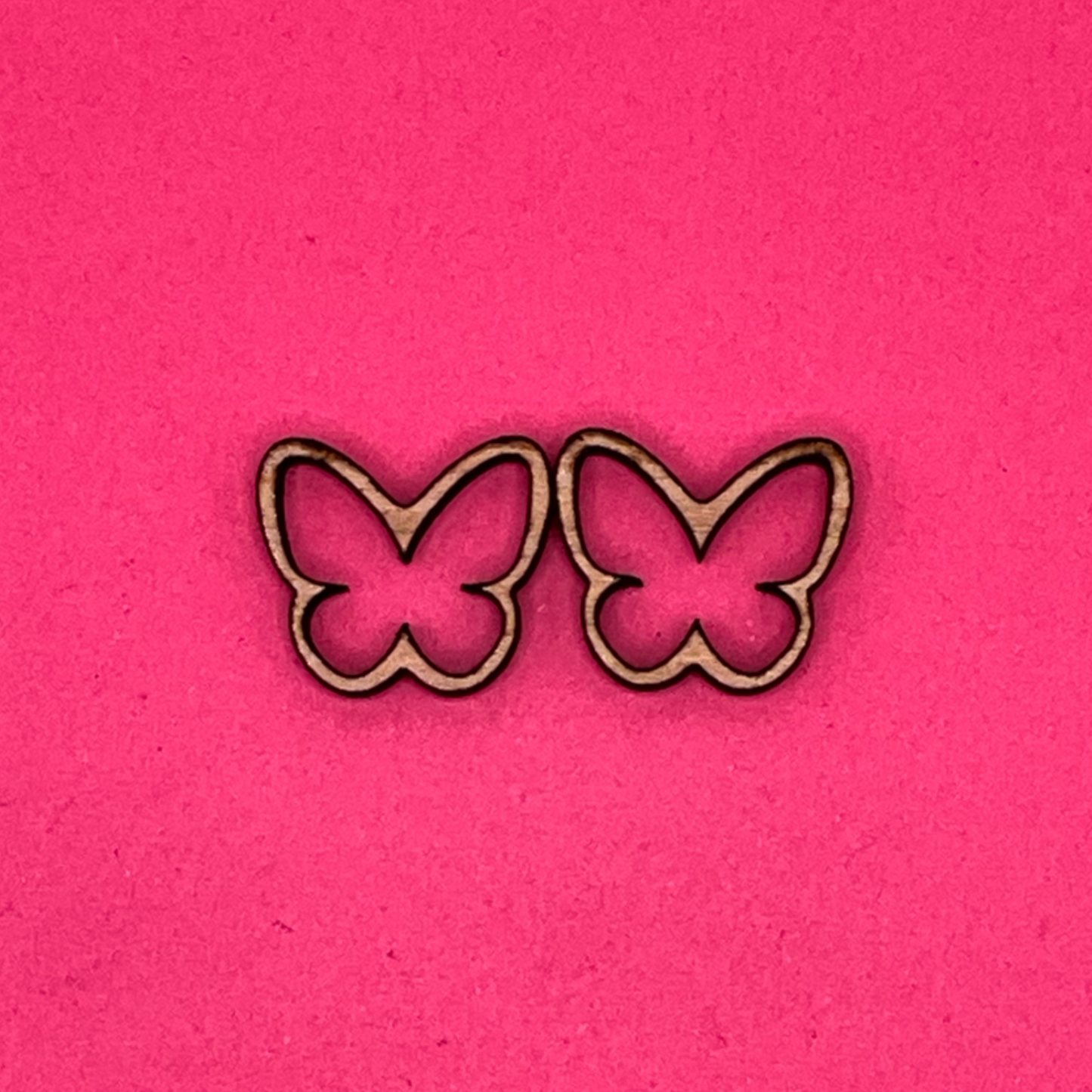 Blank Butterfly Studs wooden bezels
