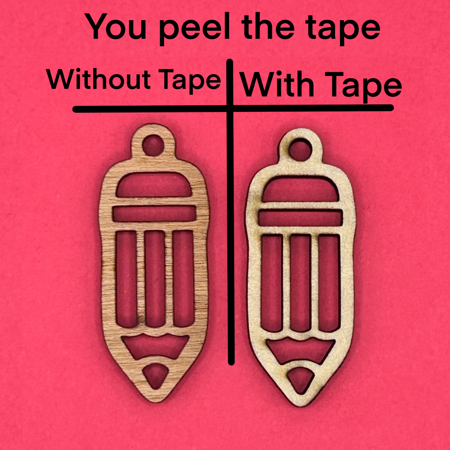 Blank pencil wooden bezels