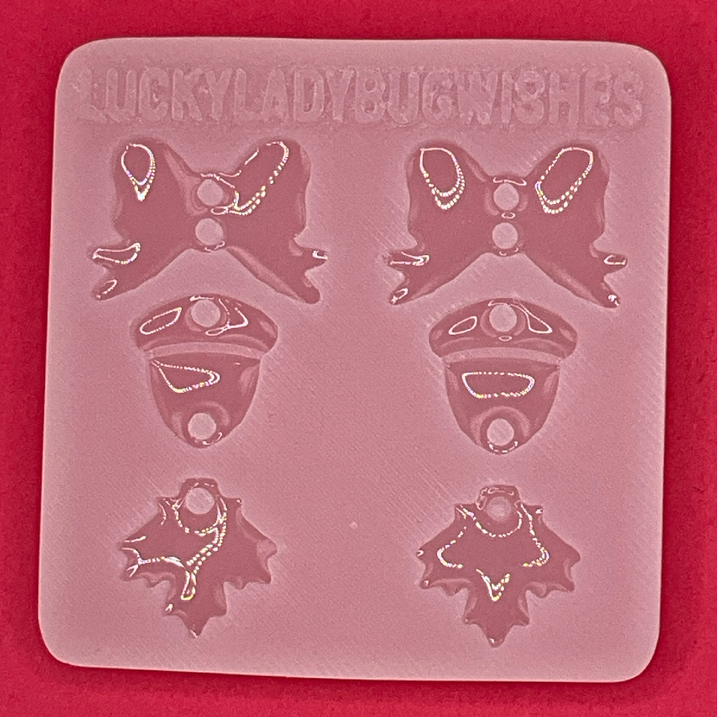 Bow, Acorn, and Fall Leaf Silicone Molds