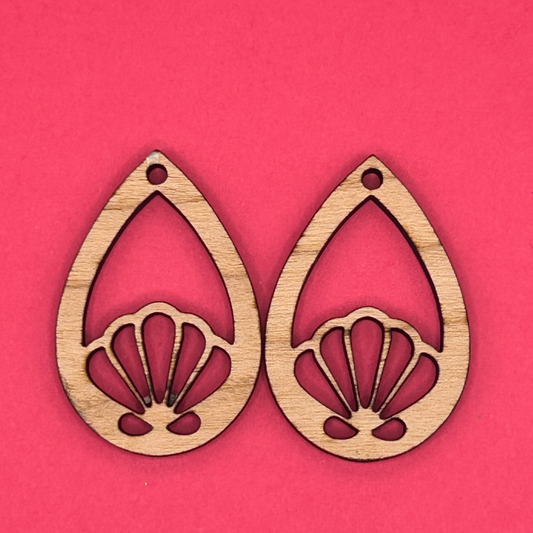 Blank Teardrop Shell wooden bezels
