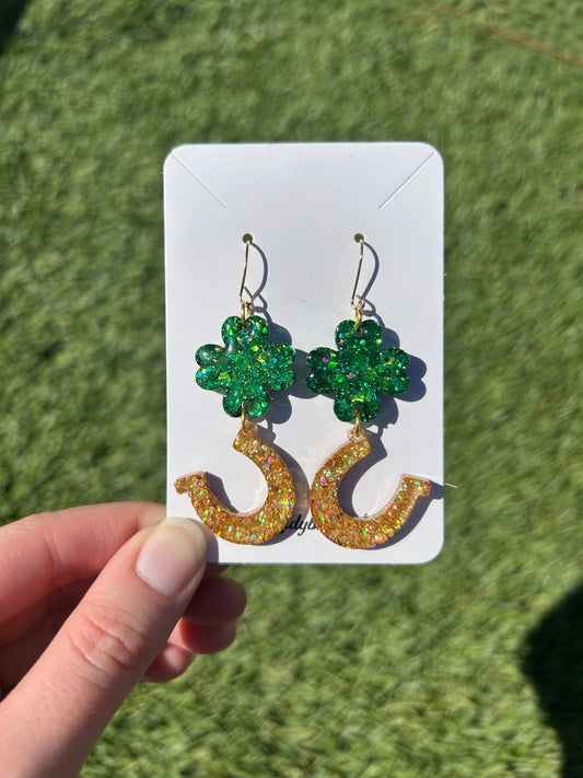 Shamrock/Horse Shoe earrings