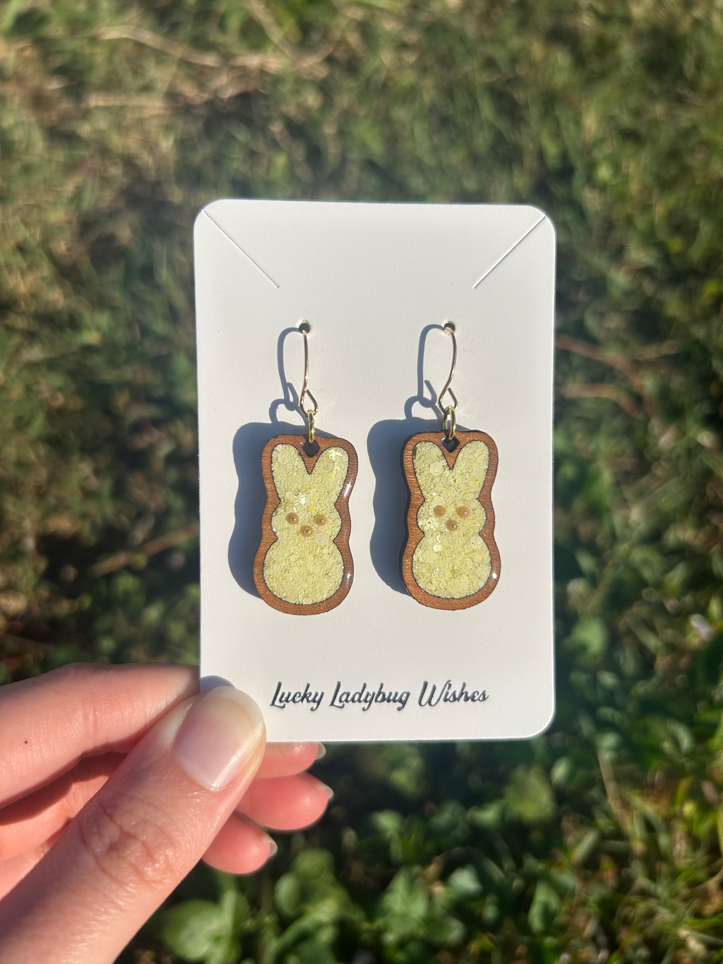 Peep Bunny earrings