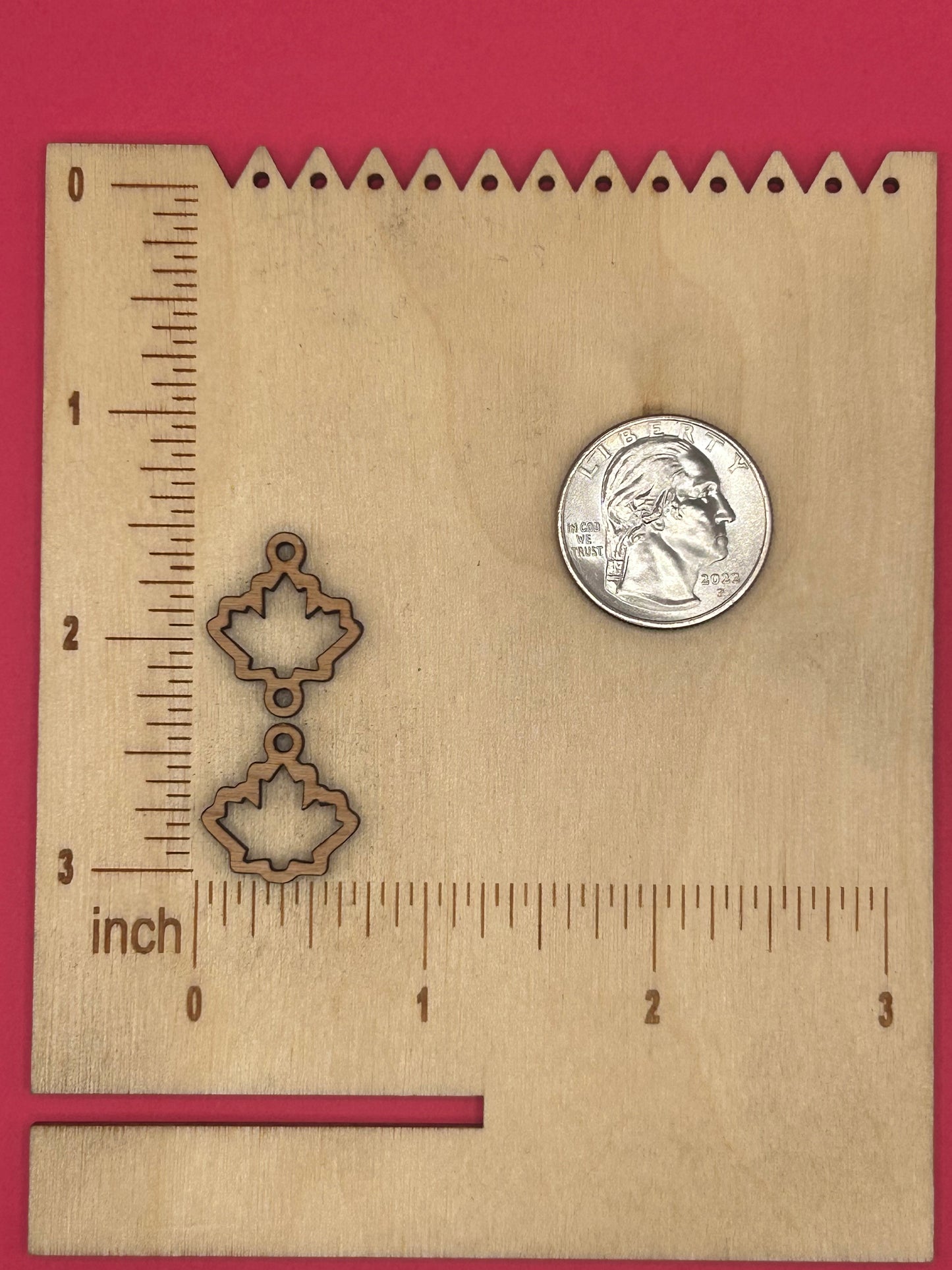 Blank 2 tier fall leaves wooden bezels