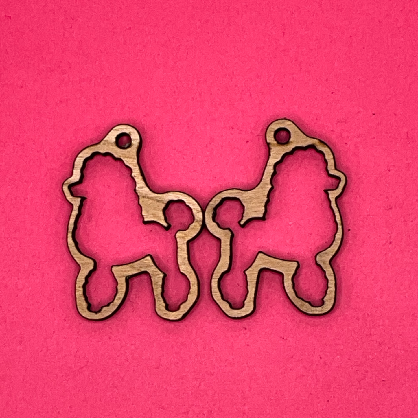 Blank Poodle wooden bezels