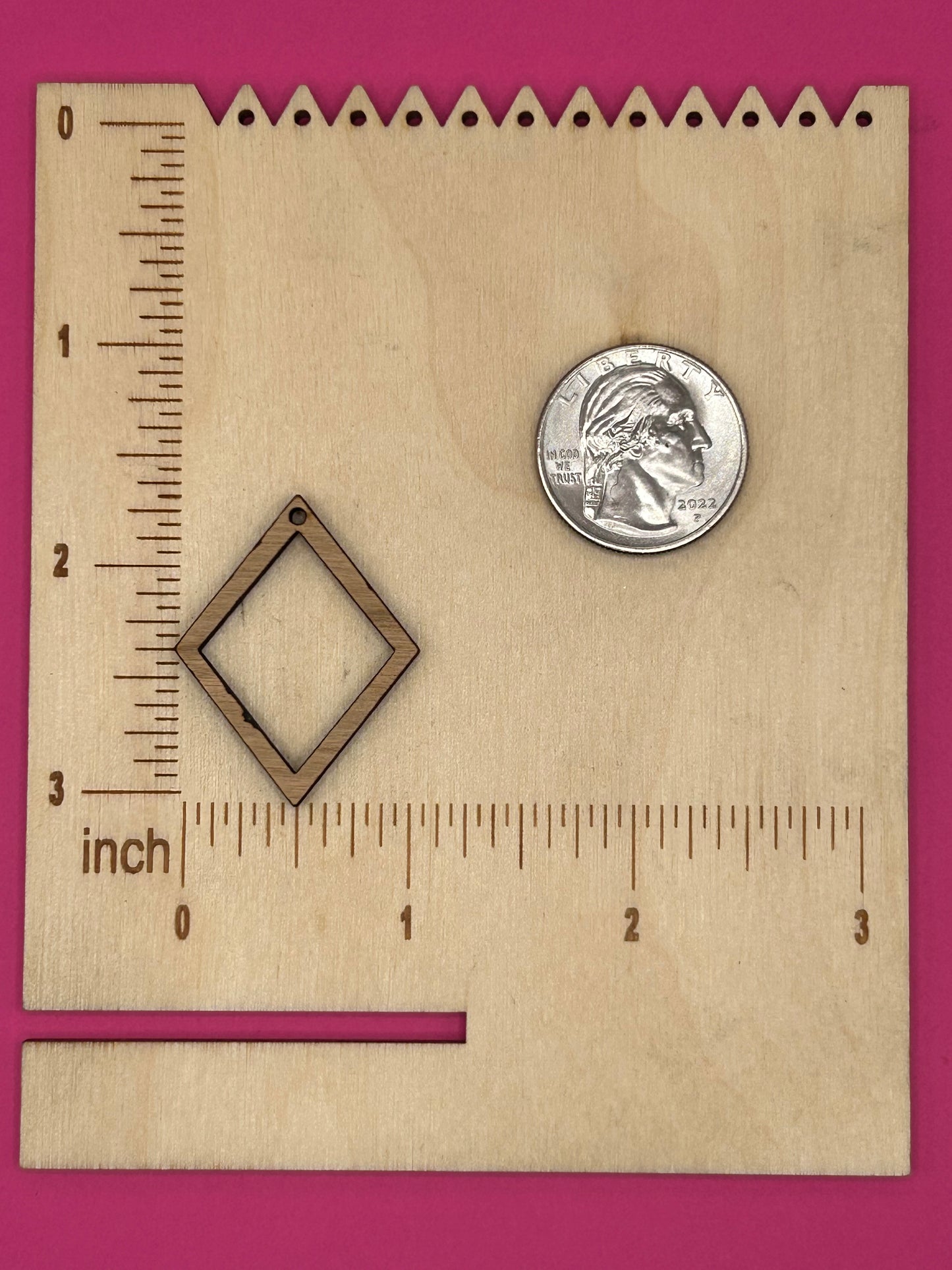 Blank diamond wooden bezel