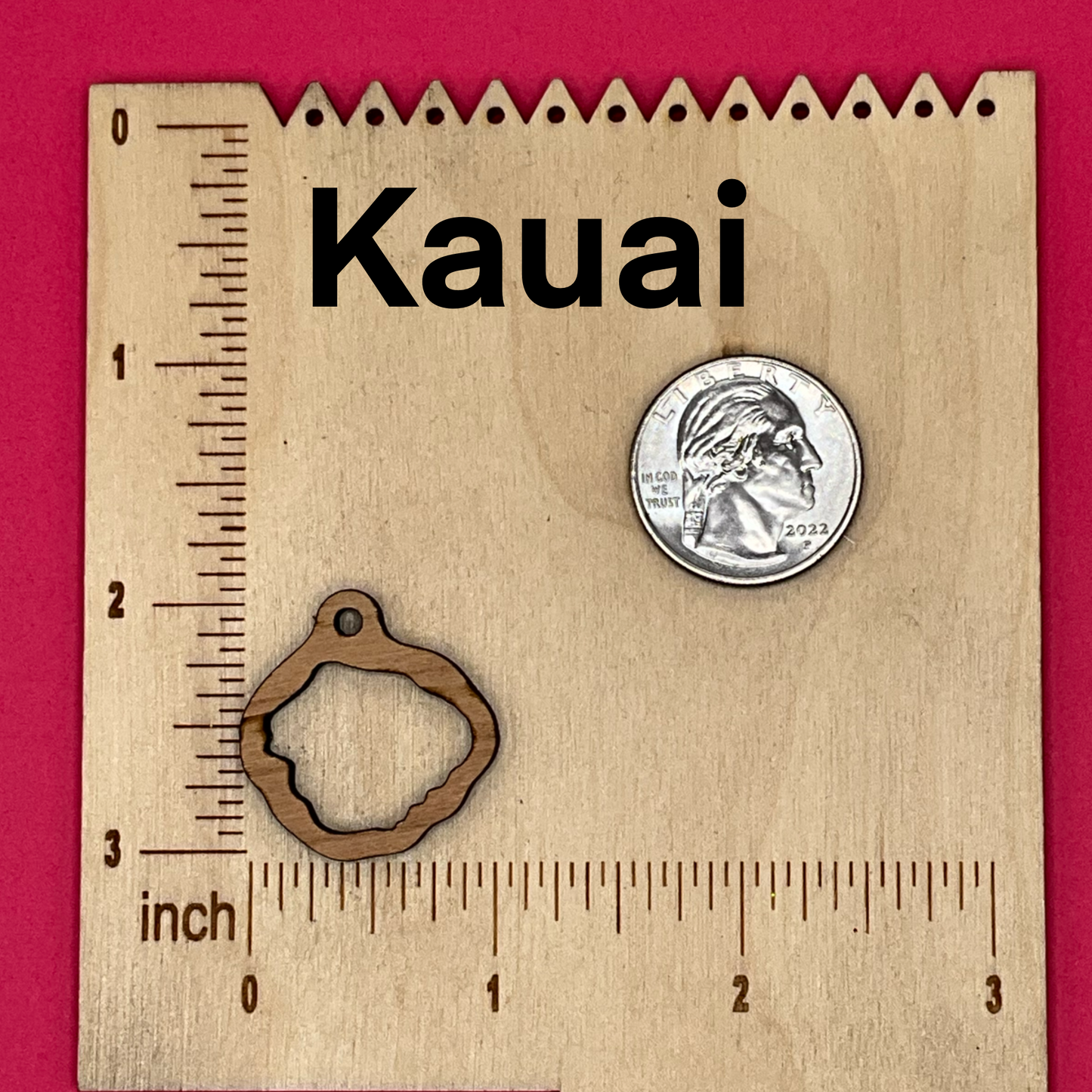 Blank Hawaiian islands wooden bezel
