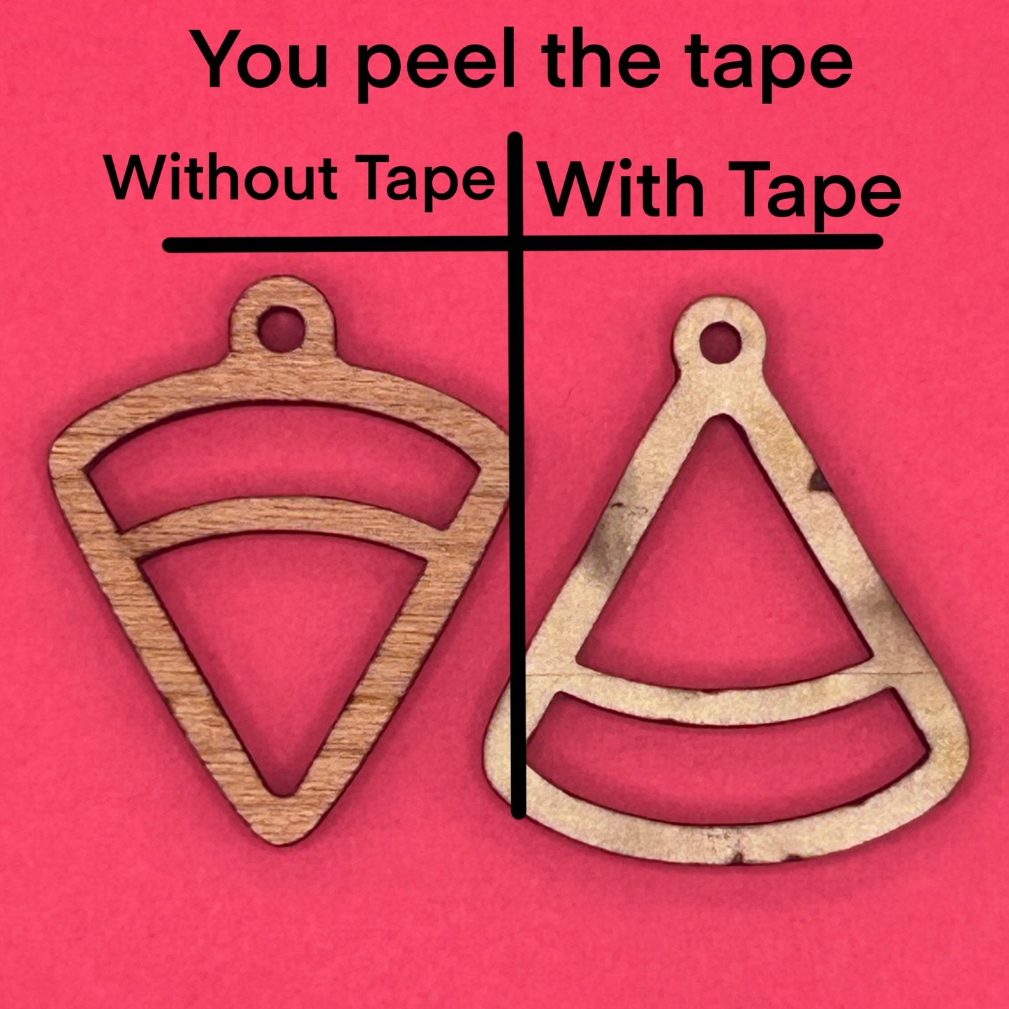 Blank Watermelon Triangle wooden bezel