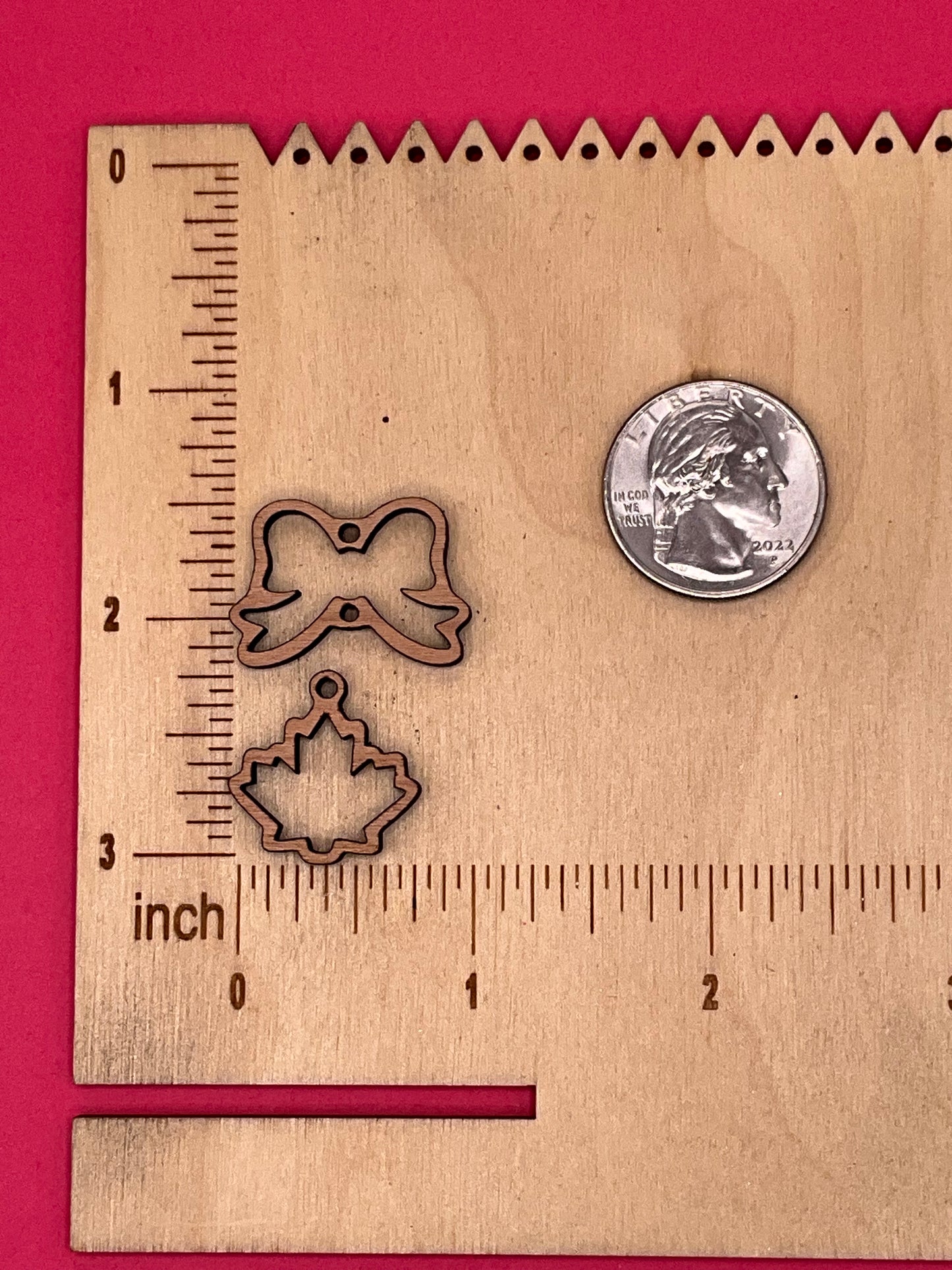 Blank Bow Fall leaf wooden bezels