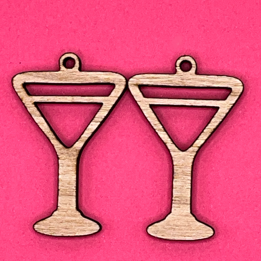 Blank Martini glass wooden bezels