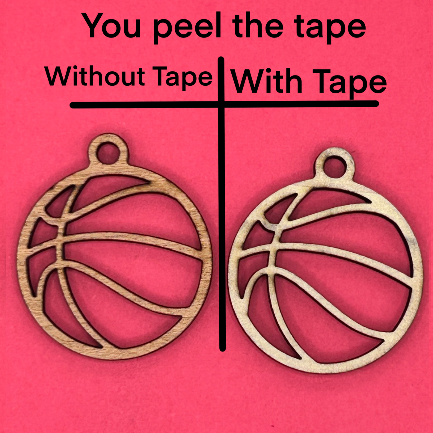 Blank Basketball wooden bezels