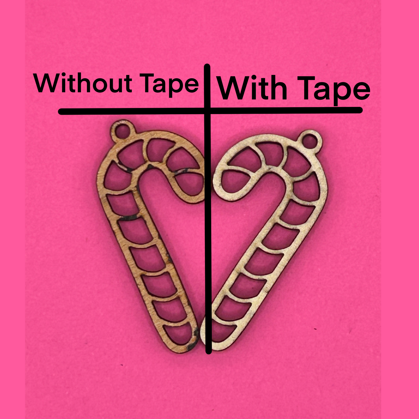 Blank candy cane wooden bezel