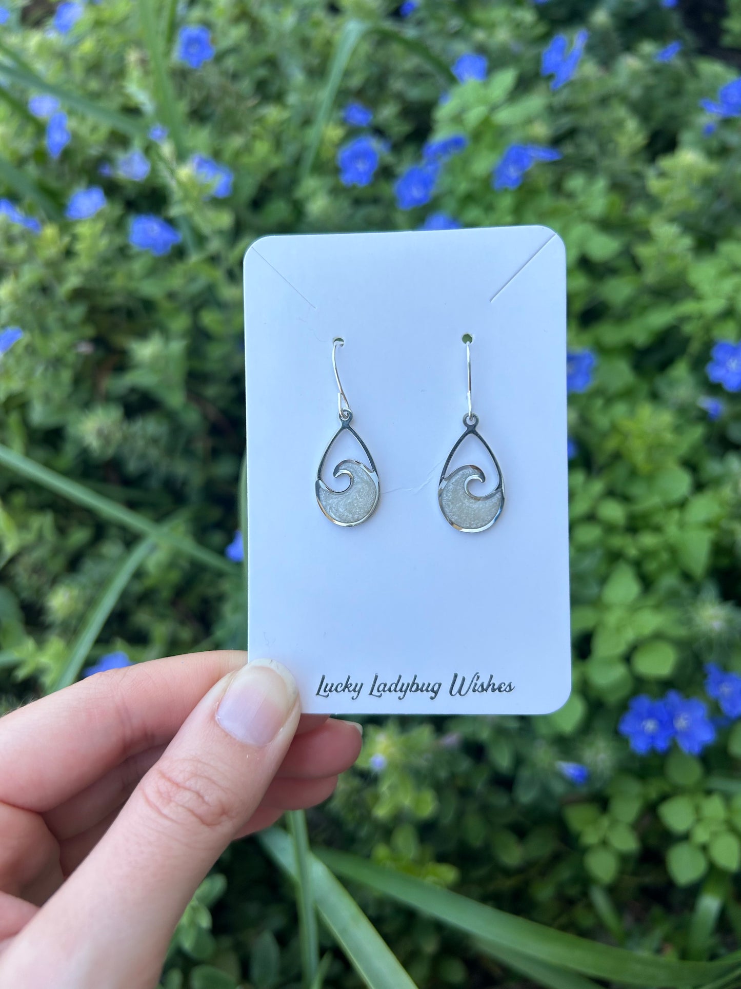 Wave Bezel earrings