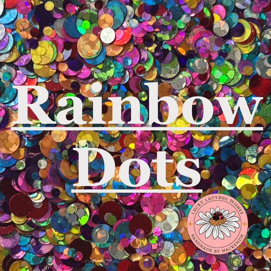 Rainbow Dots glitter