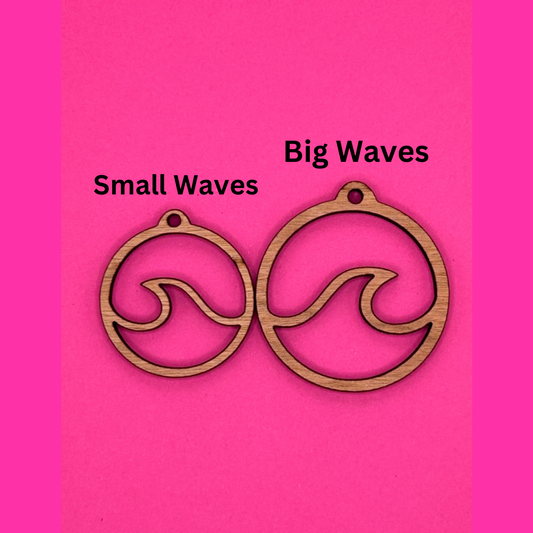 Blank Wave Hoops wooden bezel