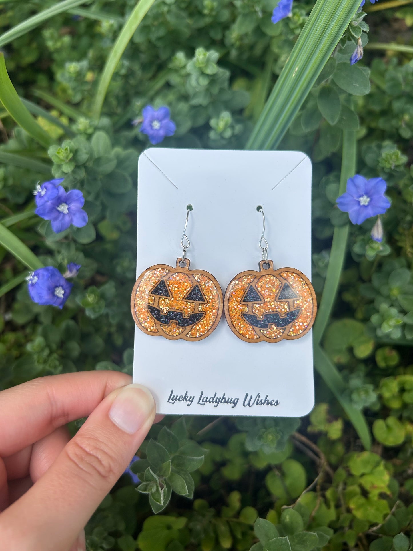 Jack-O- Lantern Pumpkin earrings
