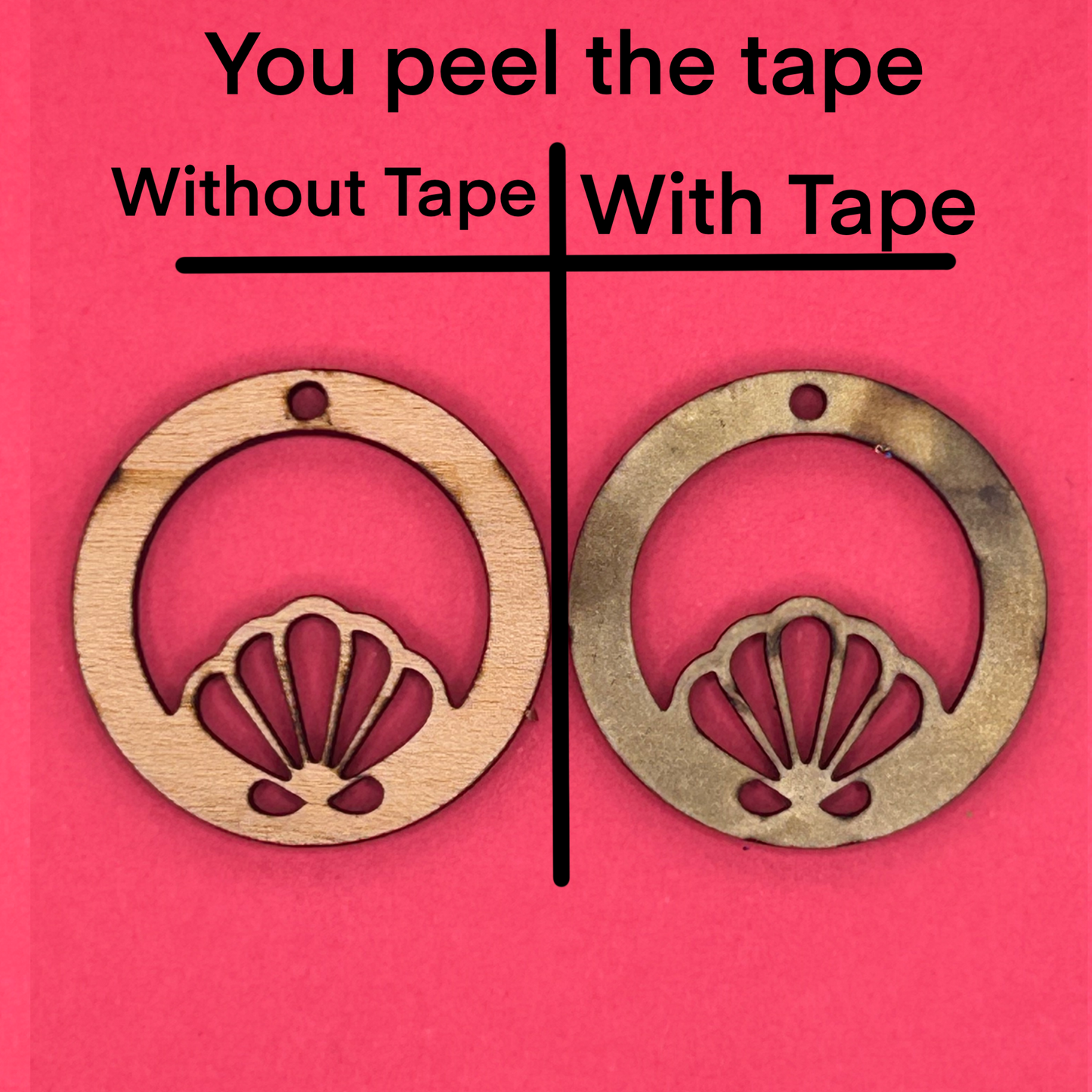 Blank Hoop Shell wooden bezels