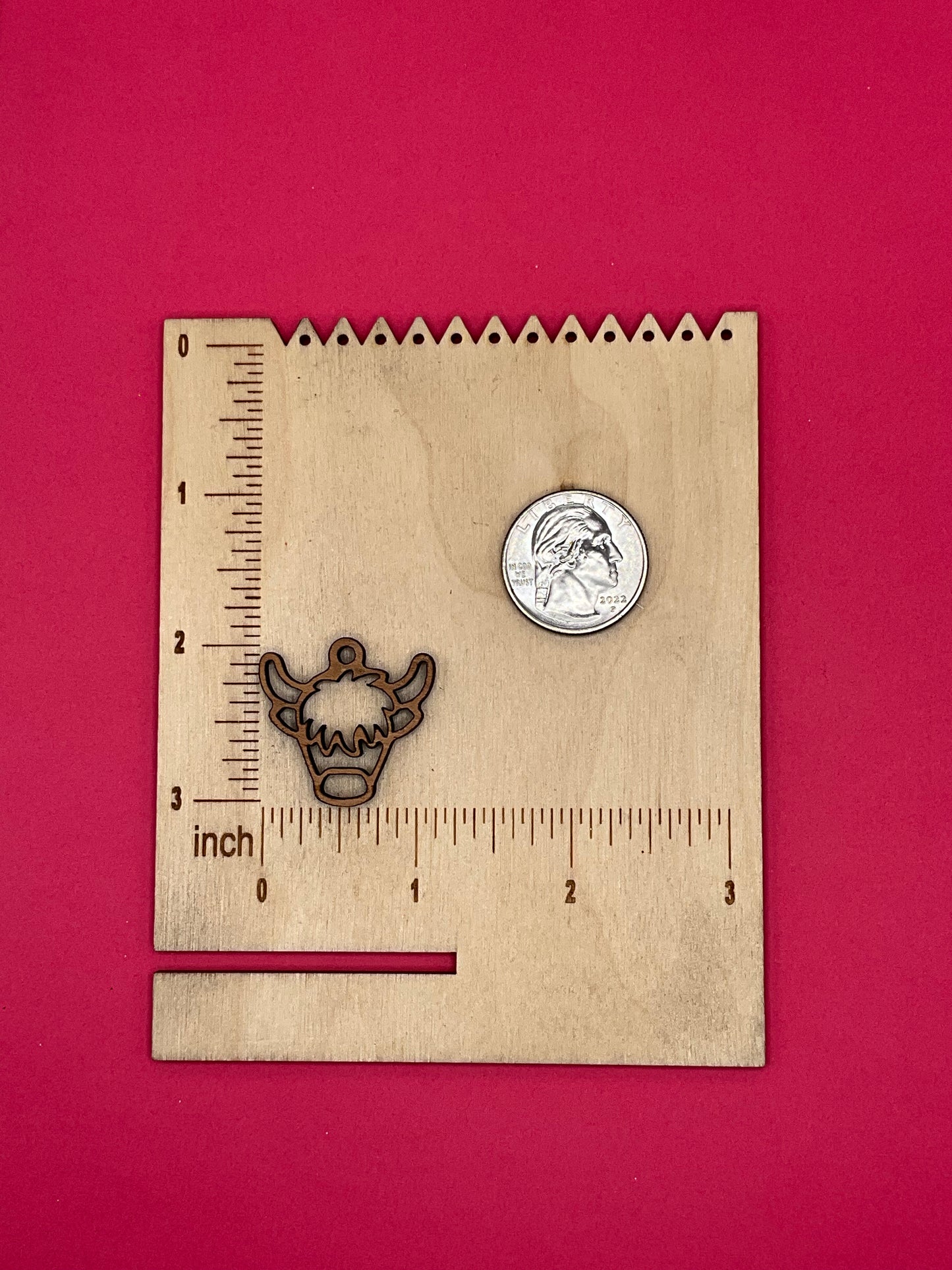 Blank Highland Cow wooden bezel