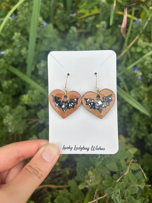 Bat Heart earrings