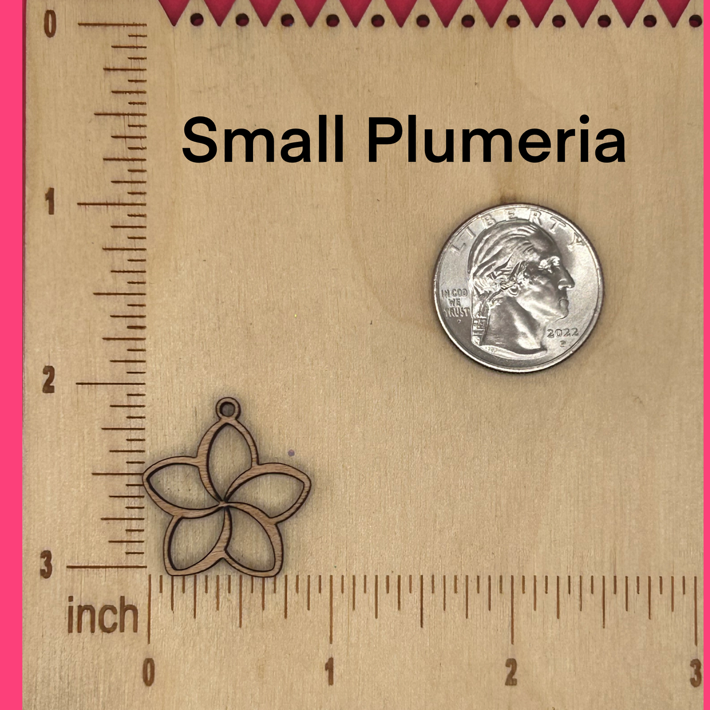 Blank Plumeria wooden bezels